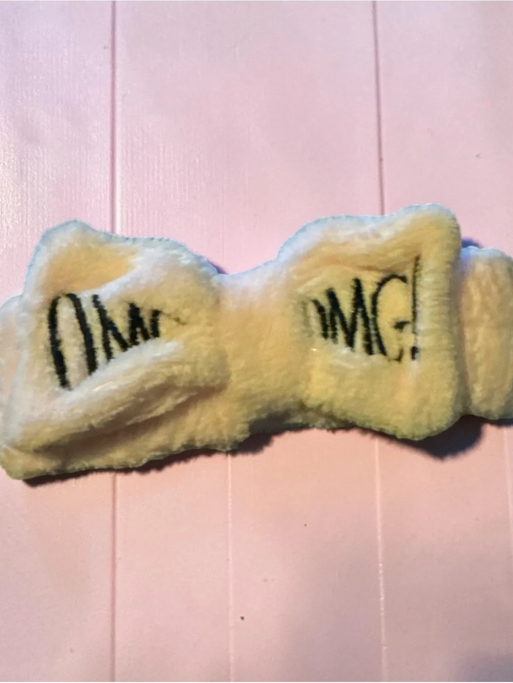Plush 'OMG!' Kids Headband - Pink, White, Black (choose 1)